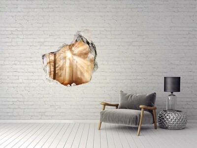 Sticker mural effet trou Col forestier du Soleil