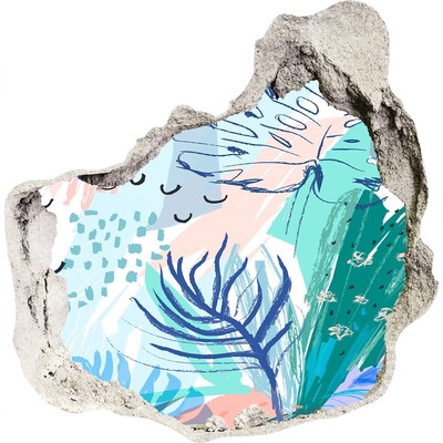 Sticker mural effet trou Un paradis tropical derrière le mur