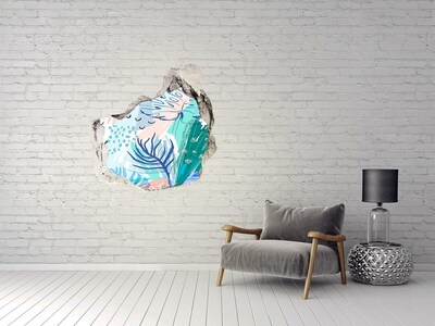 Sticker mural effet trou Un paradis tropical derrière le mur