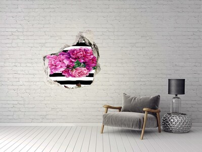 Sticker mural effet trou Peinture murale florale Hole in the Wall