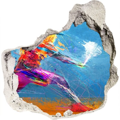 Sticker mural effet trou Immersion dans les couleurs