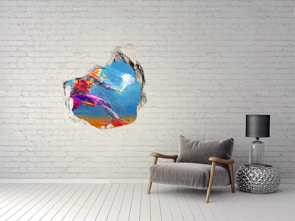 Sticker mural effet trou Immersion dans les couleurs