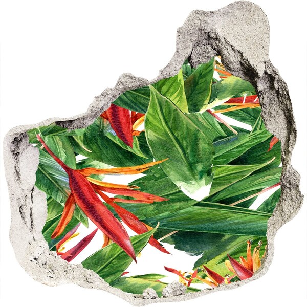 Sticker mural effet trou Un paradis tropical derrière le mur