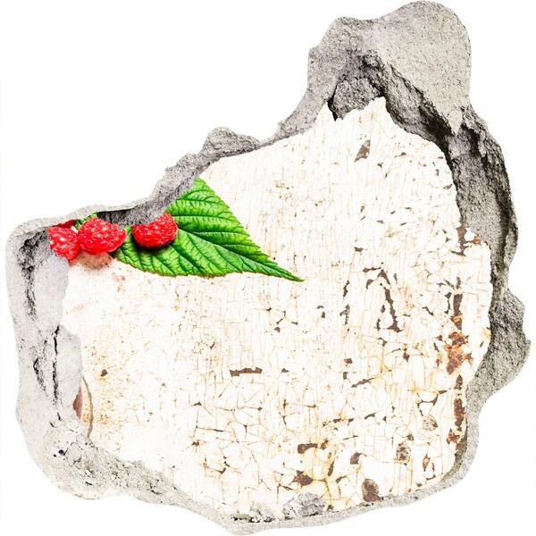 Sticker trou dans le mur Charme fruité dans un mur abîmé