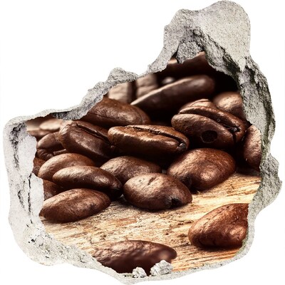 Autocollant mural trou Café au cœur du mur