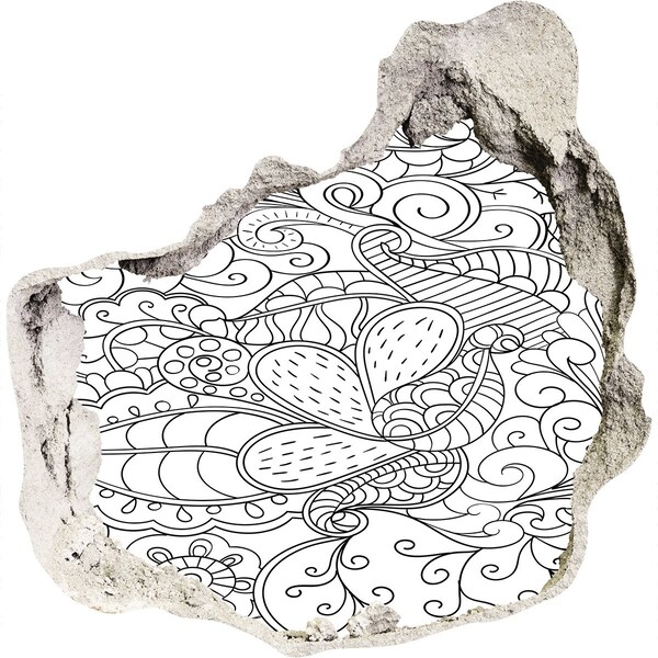 Sticker trou dans le mur Un monde coloré dans un trou