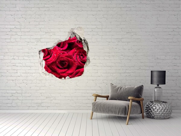 Autocollant mural trou Un paradis floral avec des roses