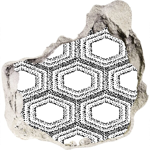 Sticker trou dans le mur Motif géométrique sur le mur