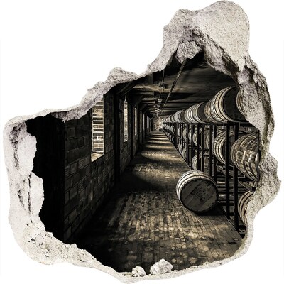 Autocollant mural trou Intérieur de la cave à barriques