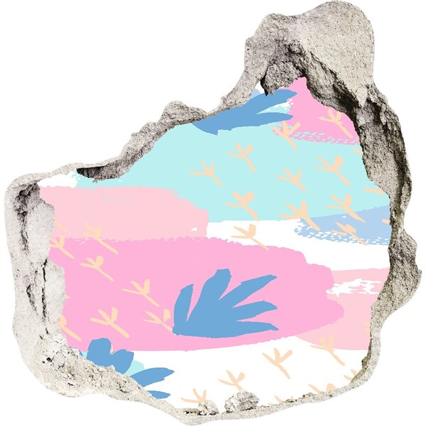 Autocollant à effet 3d trou Un paradis tropical derrière le mur