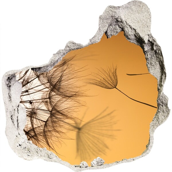 Autocollant à effet 3d trou Un trou dans le mur orné de délicats motifs végétaux