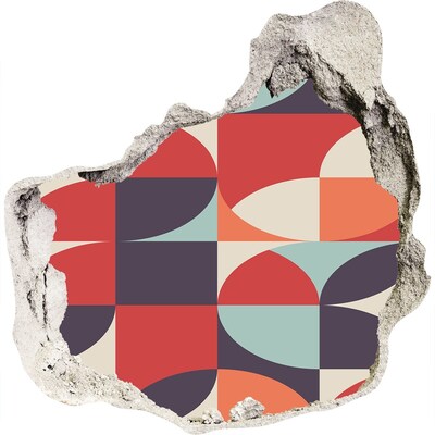 Autocollant à effet 3d trou Géométrie en ruines