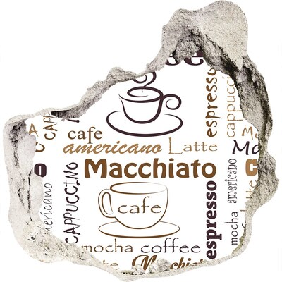 Autocollant mural trou Coin café