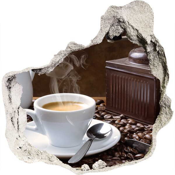 Sticker trou dans le mur Un café dans un café