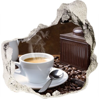 Sticker trou dans le mur Un café dans un café