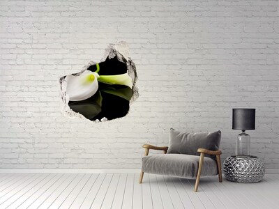 Autocollant à effet 3d trou Fleur en béton