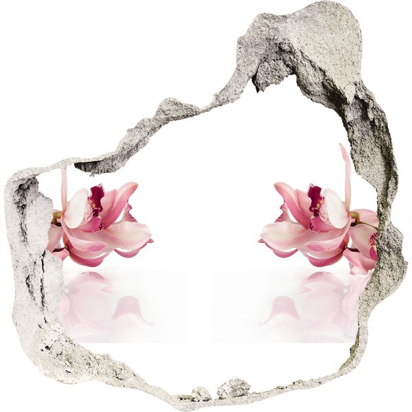 Autocollant mural trou Illusion florale dans le mur