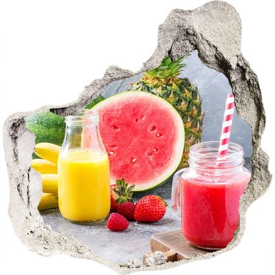 Sticker trou dans le mur paradis des cocktails fruités