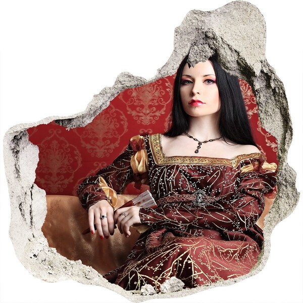 Autocollant mural trou Princesse dans les ruines