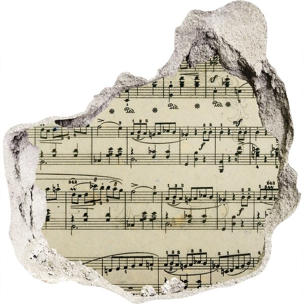 Sticker mural effet trou Trou musical dans le mur