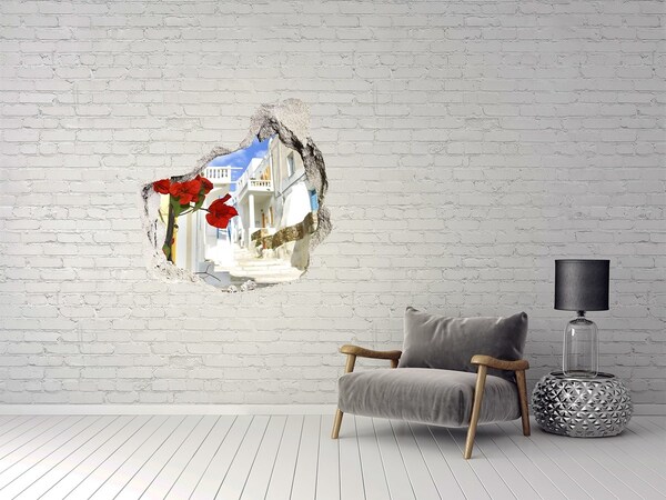 Autocollant mural trou Les charmantes rues de Grèce