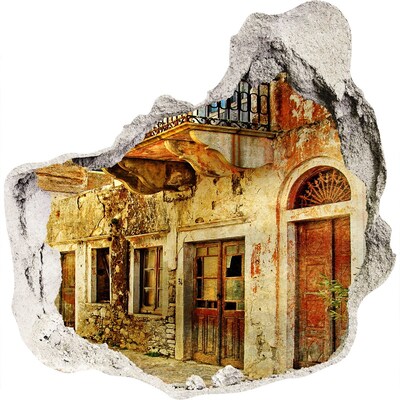 Autocollant mural trou Une maison en ruine dans un cadre pittoresque