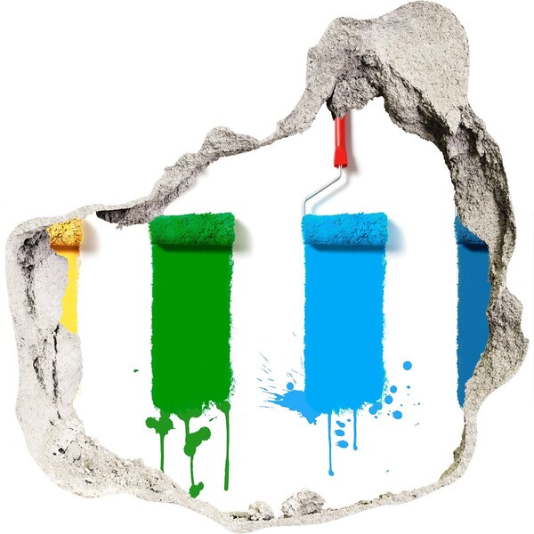 Sticker mural effet trou Peinture dans un nouveau style