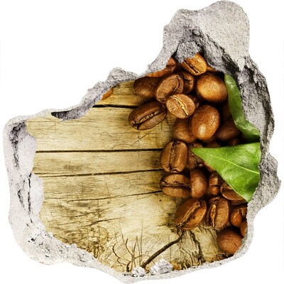 Autocollant à effet 3d trou Du café dans un trou en béton