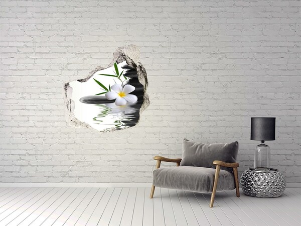 Sticker mural effet trou Coin spa relaxant