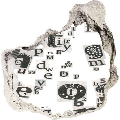 Autocollant mural trou Trou littéraire dans le mur