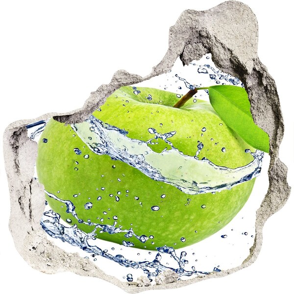 Autocollant mural trou Pomme verte dans l'eau