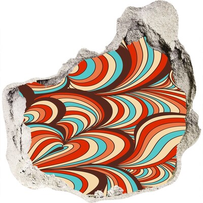 Autocollant mural trou Un tourbillon coloré de motifs