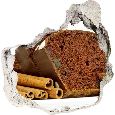 Sticker mural effet trou Gâteau au chocolat aux épices