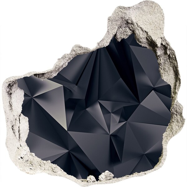 Autocollant mural trou Noir, profondeur géométrique