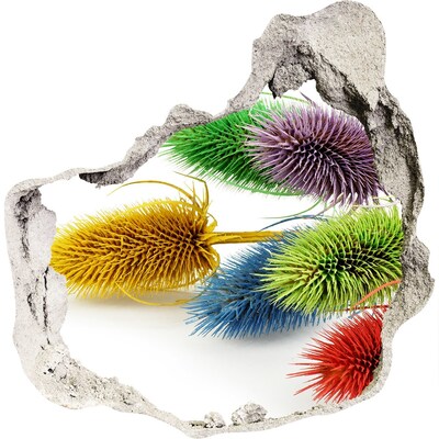 Autocollant mural trou Explosion florale dans le béton