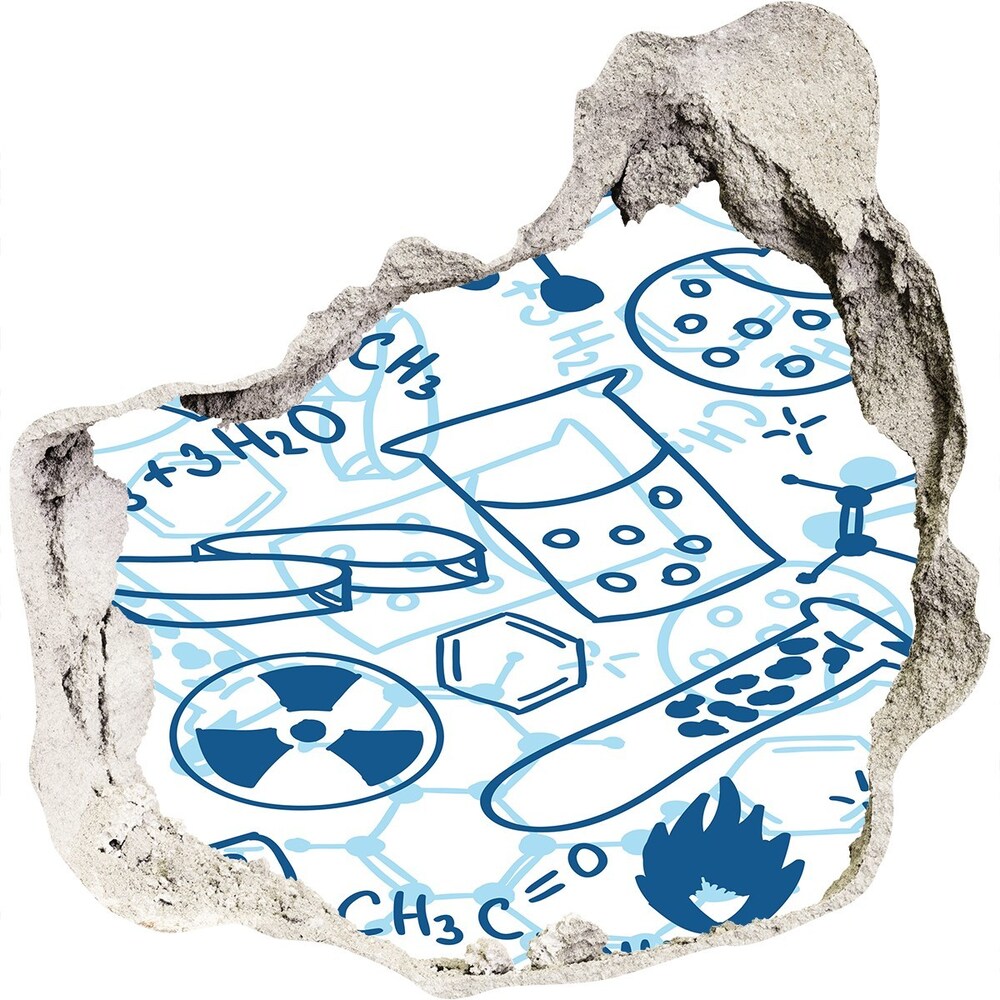 Autocollant à effet 3d trou Chimie de fond grès