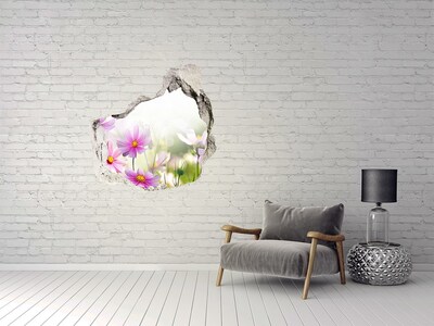 Autocollant mural trou Un paradis fleuri derrière le mur