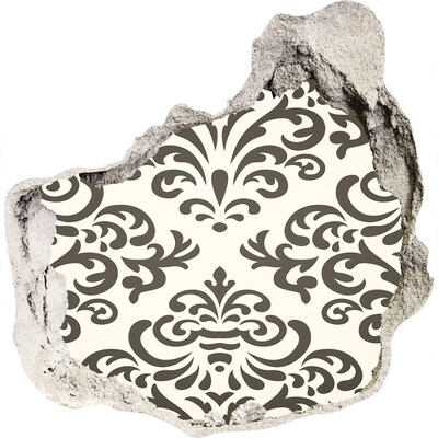 Autocollant à effet 3d trou Un motif élégant sur le mur