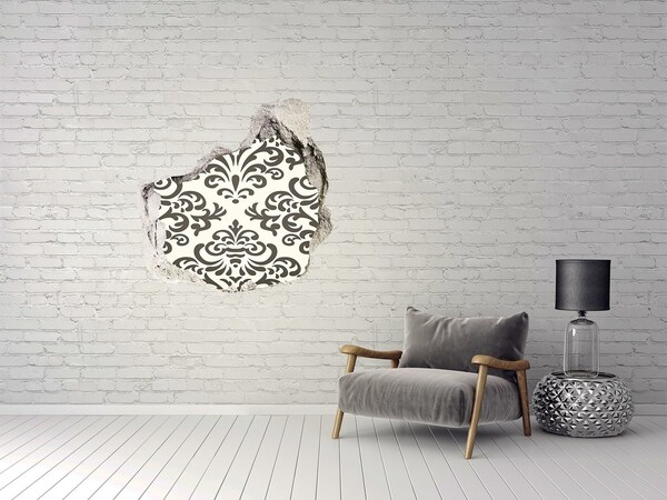 Autocollant à effet 3d trou Un motif élégant sur le mur