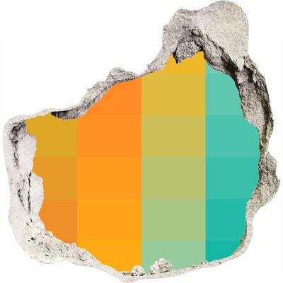 Autocollant à effet 3d trou trou coloré dans le mur