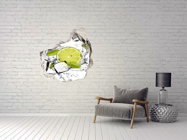 Sticker mural effet trou Un cocktail rafraîchissant au citron vert