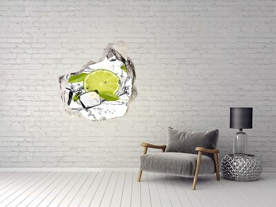 Sticker mural effet trou Un cocktail rafraîchissant au citron vert