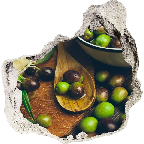 Sticker mural effet trou Olives dans la cuisine