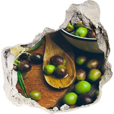 Sticker mural effet trou Olives dans la cuisine