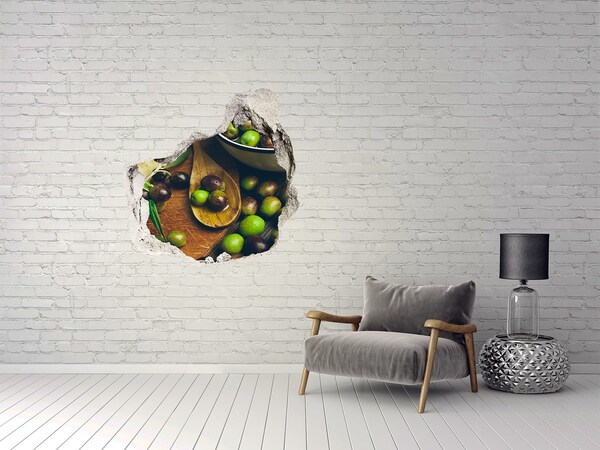 Sticker mural effet trou Olives dans la cuisine