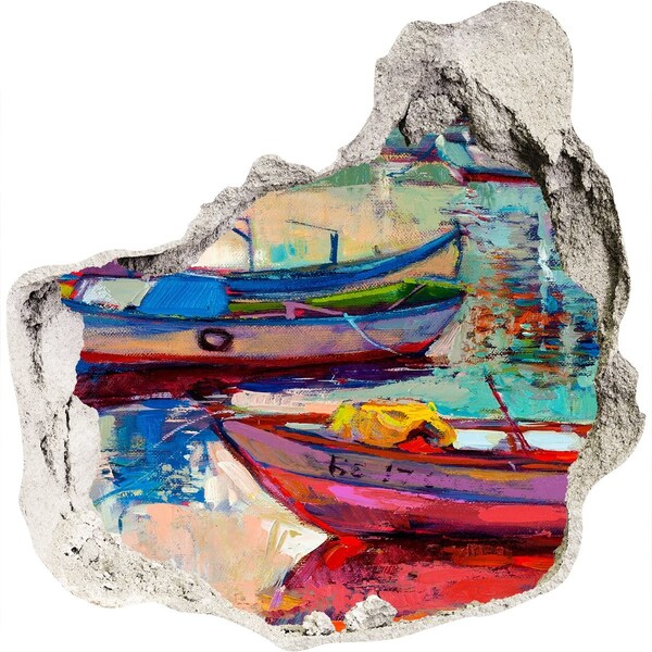 Autocollant mural trou Des bateaux pittoresques sur l'eau
