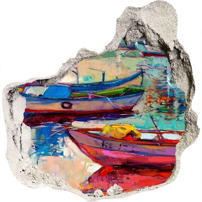 Autocollant mural trou Des bateaux pittoresques sur l'eau