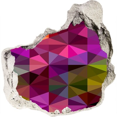 Autocollant à effet 3d trou Vitrail coloré dans le trou du mur