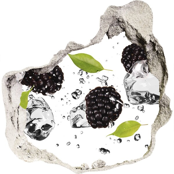 Sticker trou dans le mur Explosion de fruits dans du béton