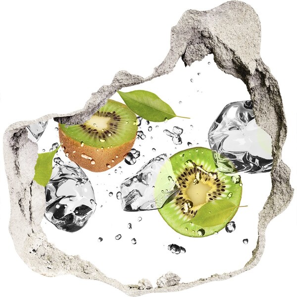 Sticker mural effet trou Paradis de fruits avec de la glace